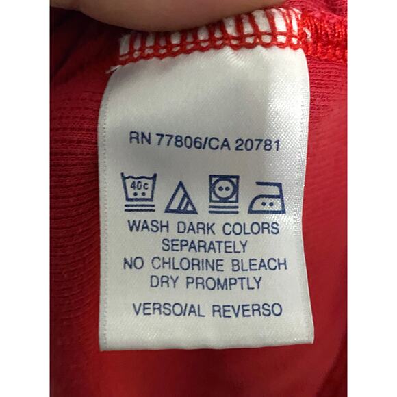 Vintage Tommy Hilfiger Shirt Red White Blue Cotton Embroidered Logo Y2K Mens XL - Picture 6 of 7